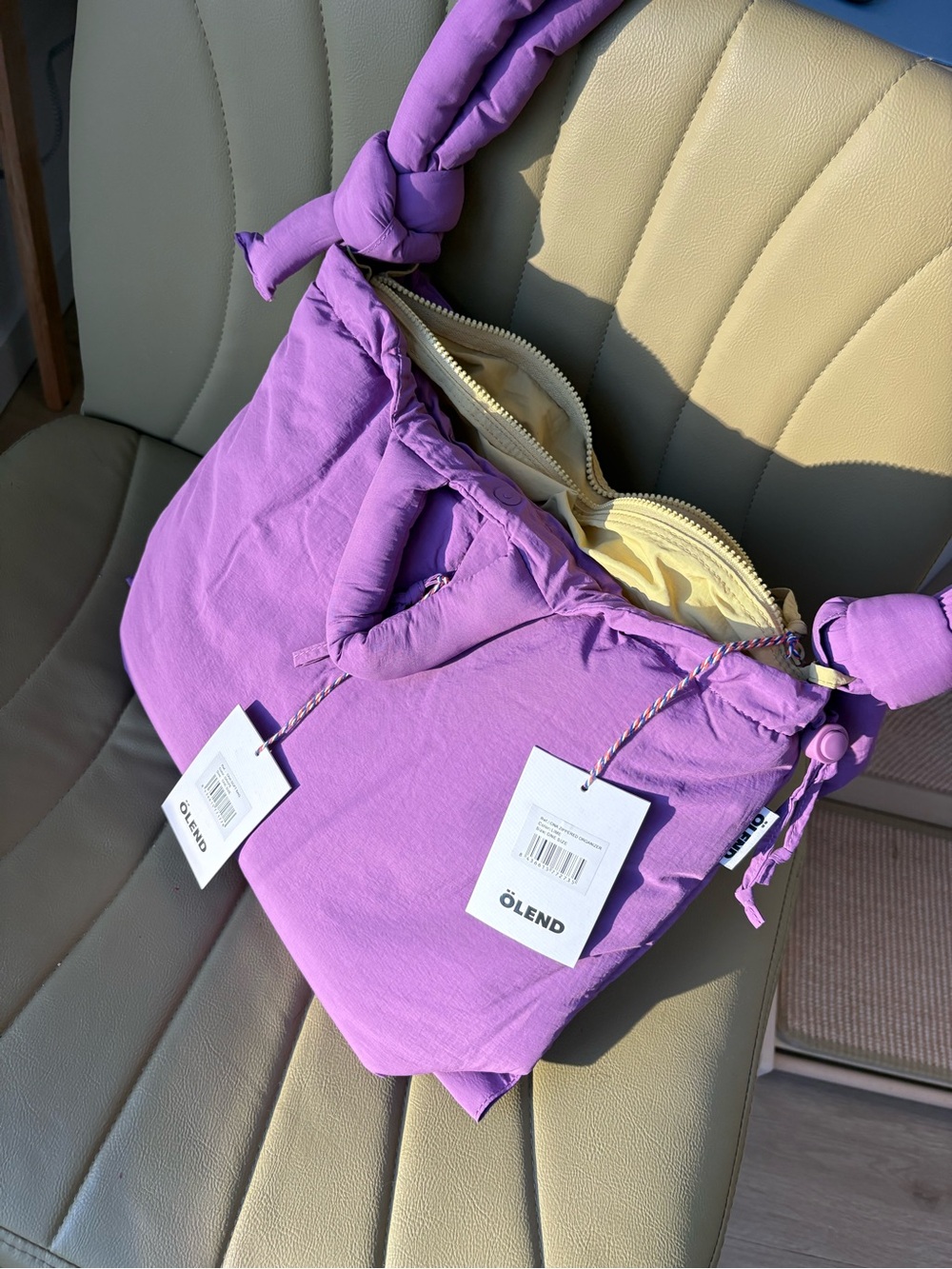 ÖLEND Grape Quilted Tote Bag - Picture 7 of 10